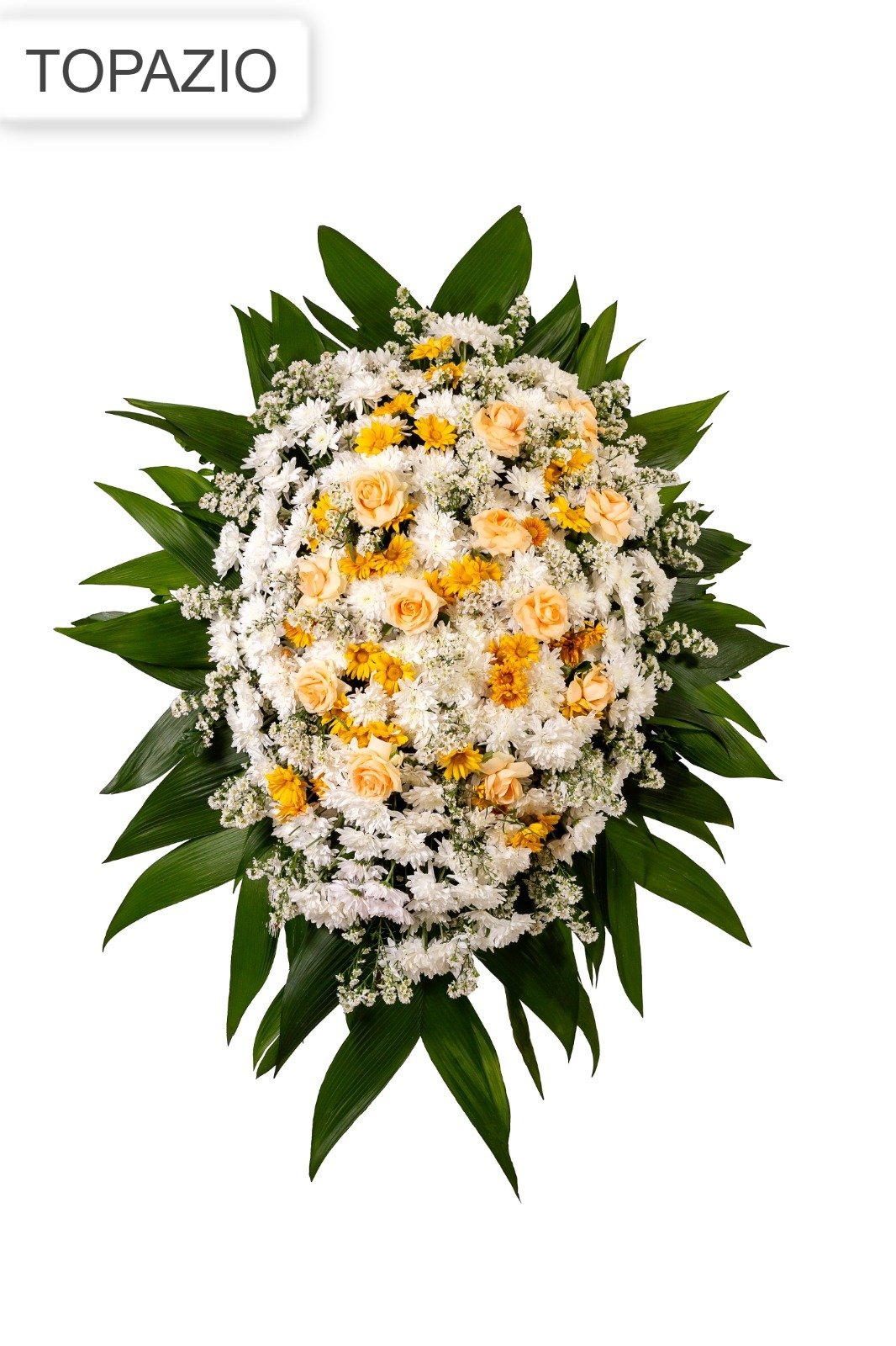 Coroa de flores modelo Topázio